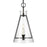 Visual Comfort Studio Keystone 1 Light Med Pendant, Iron/Clear