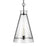 Visual Comfort Studio Keystone 1 Light Large Pendant, Aged Iron/Clear