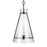 Visual Comfort Studio Keystone 1 Light Large Pendant, Aged Iron/Clear