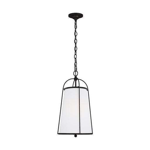 Visual Comfort Studio Stonington 1-Lt SM Hanging Shade, Steel/White - CP1101SMS