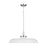 Visual Comfort Studio Wellfleet 1-Lt Large Wide Pendant, WH/Nickel