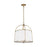 Visual Comfort Studio Stonington 2-Lt Hanging Shade, Ant Gild/White