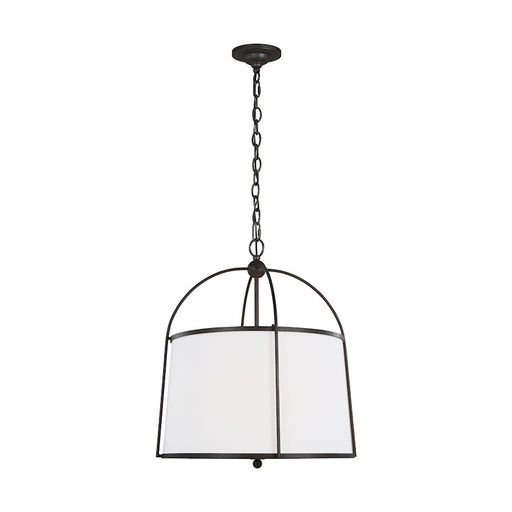 Visual Comfort Studio Stonington 2 Light Hanging Shade, Steel/White - CP1112SMS