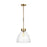 Visual Comfort Studio Garrett 1-Lt Wide Pendant, Burnished/Clear