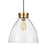 Visual Comfort Studio Garrett 1-Lt Wide Pendant, Burnished/Clear