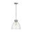 Visual Comfort Studio Garrett 1-Lt Wide Pendant, Pol Nickel/Clear - CP1121PN