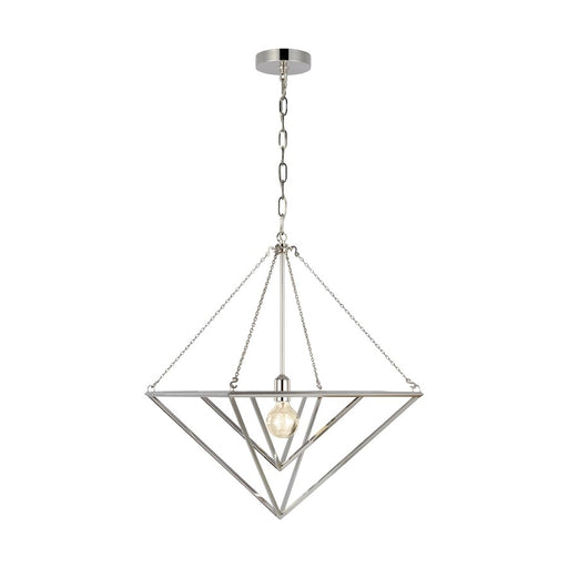 Visual Comfort Studio Carat 1 Light Medium Pendant, Polished Nickel - CP1141PN