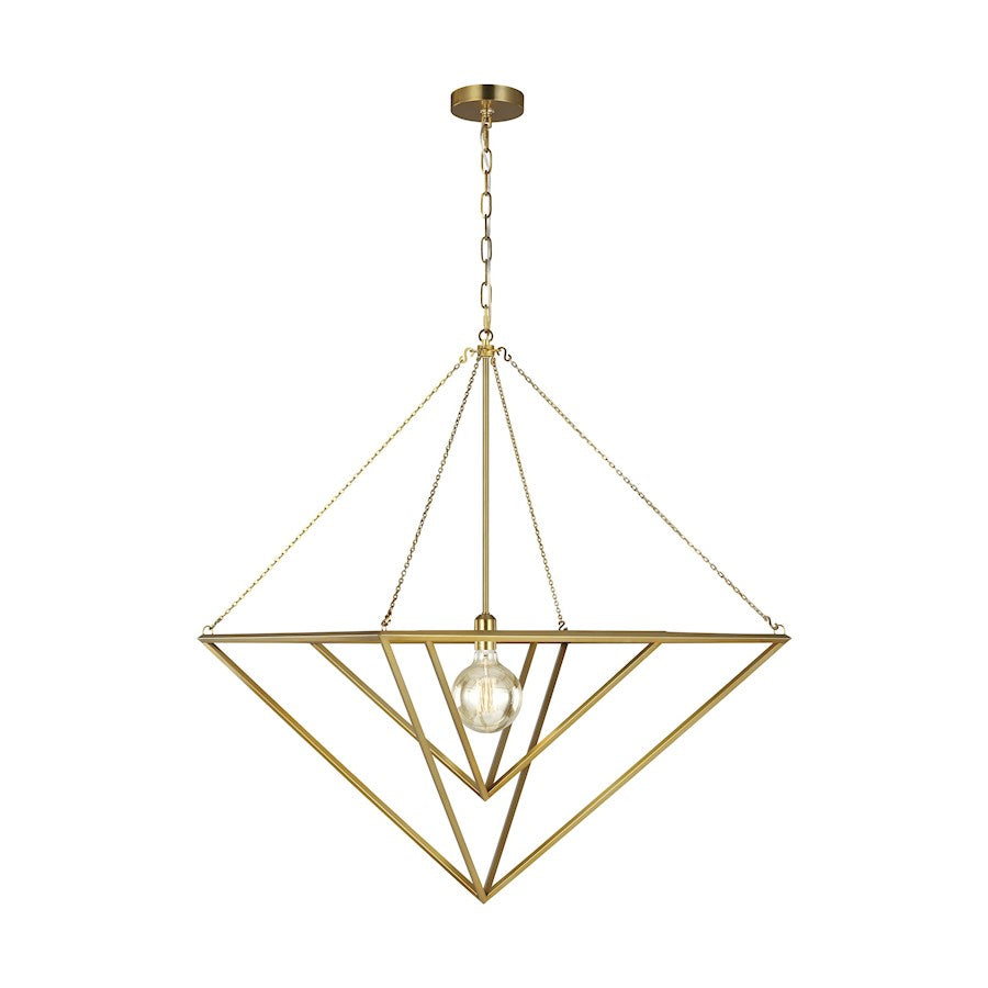 Visual Comfort Studio Carat 1 Light Large Pendant, Burnished Brass - CP1151BBS