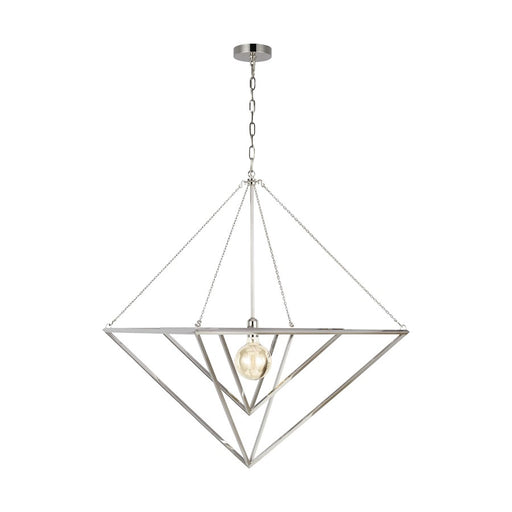 Visual Comfort Studio Carat 1 Light Large Pendant, Polished Nickel - CP1151PN