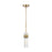 Visual Comfort Studio Geneva 1-Lt Med Pendant, Burnished Brass/Clear