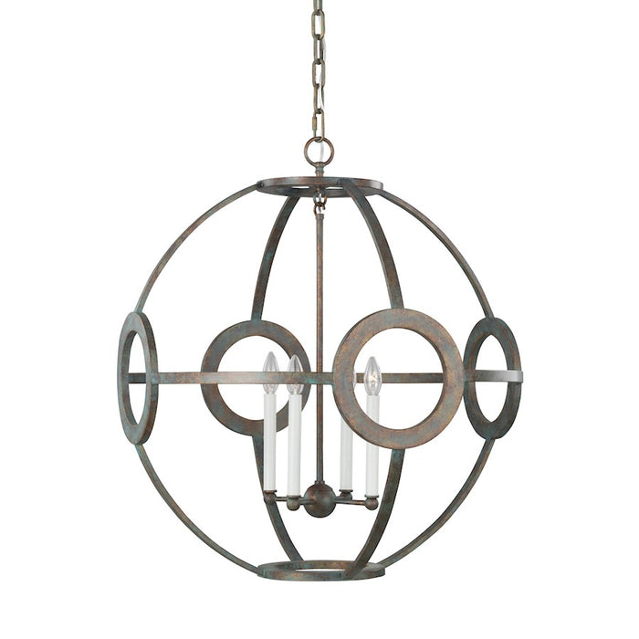 Visual Comfort Studio Green Park 4 Light Large Pendant, Iron Port