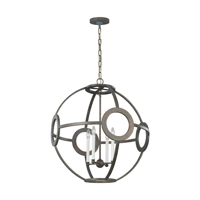 Visual Comfort Studio Green Park 4 Light Large Pendant, Iron Port