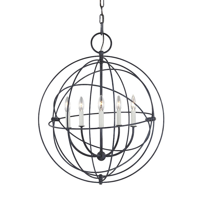 Visual Comfort Studio Bayberry 5-Lt Med Pendant, Weathered Galv