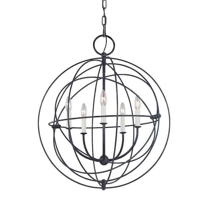 Visual Comfort Studio Bayberry 5-Lt Med Pendant, Weathered Galv