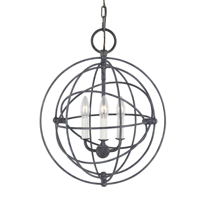 Visual Comfort Studio Bayberry 3-Lt Small Pendant, Weathered Galv