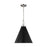 Visual Comfort Studio Wellfleet 1-Lt Med Cone Pendant, BK/Nickel - CP1271MBKPN