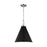 Visual Comfort Studio Wellfleet 1-Lt Med Cone Pendant, BK/Nickel