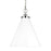 Visual Comfort Studio Wellfleet 1-Lt Med Cone Pendant, WH/Nickel