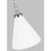 Visual Comfort Studio Wellfleet 1-Lt Med Cone Pendant, WH/Nickel