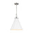 Visual Comfort Studio Wellfleet 1-Lt Med Cone Pendant, WH/Nickel