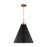 Visual Comfort Studio Wellfleet 1-Lt Large Cone Pendant, BK/BS - CP1281MBKBBS