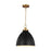 Visual Comfort Studio Wellfleet 1-Lt Med Dome Pendant, BK/BS