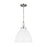 Visual Comfort Studio Wellfleet 1-Lt Med Dome Pendant, WH/Nickel - CP1291MWTPN