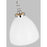 Visual Comfort Studio Wellfleet 1-Lt Med Dome Pendant, WH/Nickel