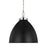 Visual Comfort Studio Wellfleet 1-Lt Large Dome Pendant, BK/Nickel