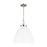 Visual Comfort Studio Wellfleet 1-Lt Large Dome Pendant, WH/Nickel - CP1301MWTPN