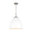 Visual Comfort Studio Wellfleet 1-Lt Large Dome Pendant, WH/Nickel