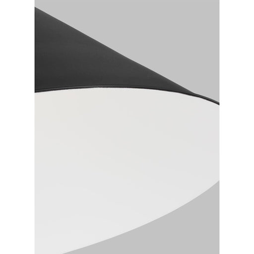 Visual Comfort Studio Wellfleet 1-Lt Wide Cone Pendant, BK/BS