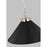 Visual Comfort Studio Wellfleet 1-Lt Wide Cone Pendant, BK/Nickel