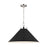 Visual Comfort Studio Wellfleet 1-Lt Wide Cone Pendant, BK/Nickel