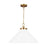 Visual Comfort Studio Wellfleet 1-Lt Wide Cone Pendant, WH/BS - CP1311MWTBBS