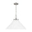 Visual Comfort Studio Wellfleet 1-Lt Wide Cone Pendant, WH/Nickel - CP1311MWTPN