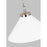 Visual Comfort Studio Wellfleet 1-Lt Wide Cone Pendant, WH/Nickel