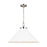 Visual Comfort Studio Wellfleet 1-Lt Wide Cone Pendant, WH/Nickel