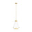 Visual Comfort Studio Ultra-Lt 1-Lt Tall Pendant, Brass/Frosted - CP1321BBS