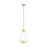 Visual Comfort Studio Ultra-Lt 1-Lt Tall Pendant, Brass/Frosted