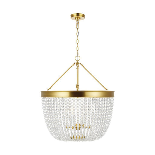 Visual Comfort Studio 1344 Summerhill 4 Light Pendant, Brass/Clear - CP1344BBS