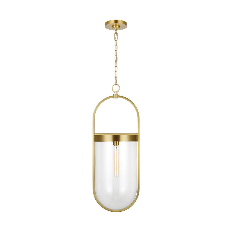 Visual Comfort Studio Blaine 1-Lt Large Pendant, Burnished/Clear - CP1361BBS