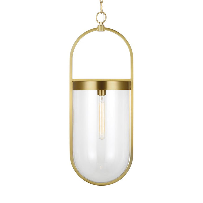 Visual Comfort Studio Blaine 1-Lt Large Pendant, Burnished/Clear