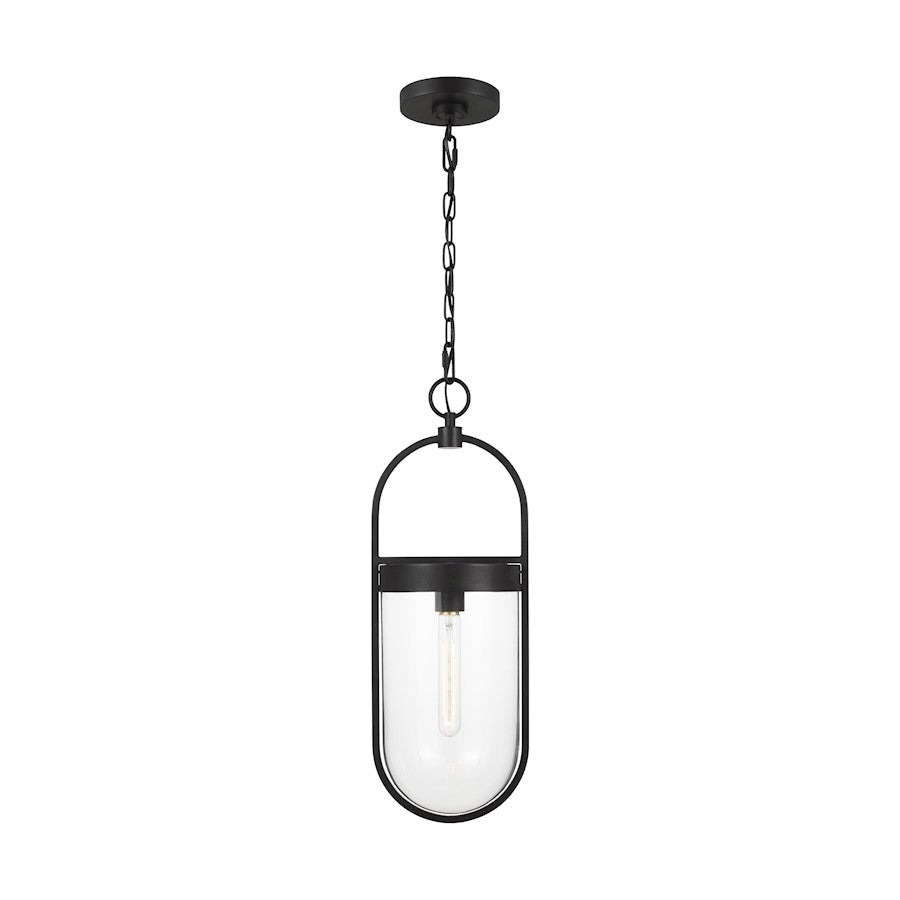 Visual Comfort Studio Blaine 1 Light Small Pendant, Aged Iron/Clear - CP1371AI