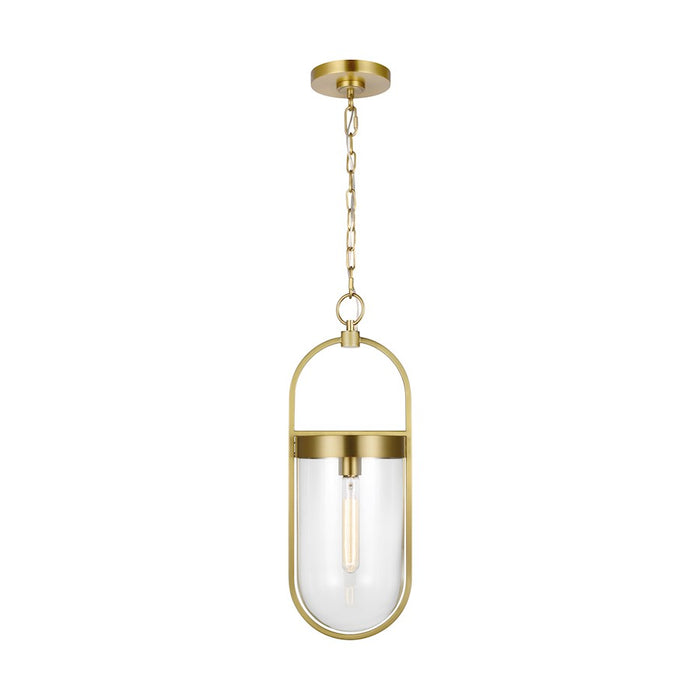 Visual Comfort Studio Blaine 1-Lt SM Pendant, Burnished/Clear - CP1371BBS