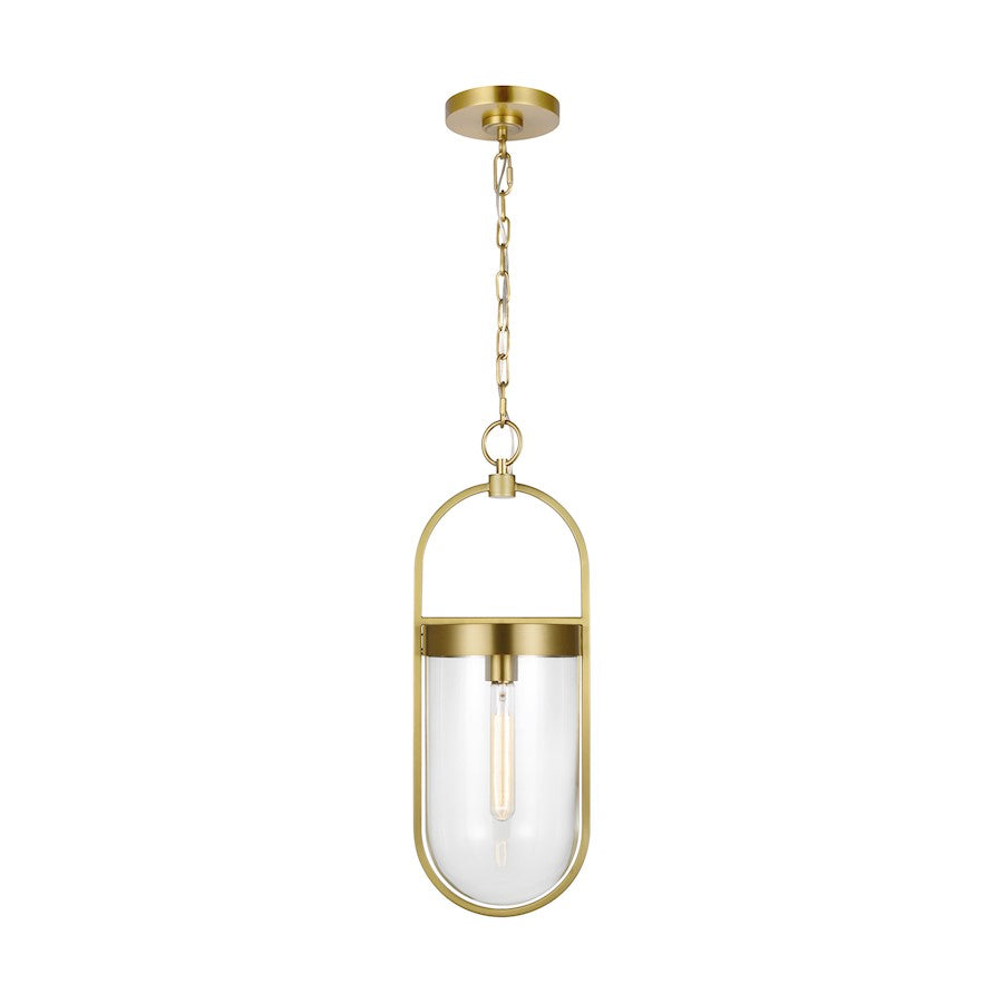 Visual Comfort Studio Blaine 1-Lt SM Pendant, Burnished/Clear - CP1371BBS