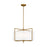 Visual Comfort Studio Perno 4 Light Hanging Shade, Brass/Silk/Blast - CP1394BBS