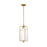 Visual Comfort Studio Perno 1 Light Hanging Shade, Brass/Silk/Blast - CP1401BBS