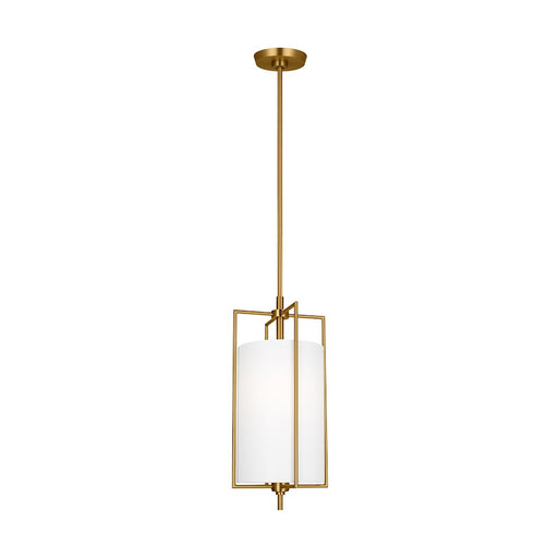 Visual Comfort Studio Perno 1 Light Hanging Shade, Brass/Silk/Blast - CP1401BBS