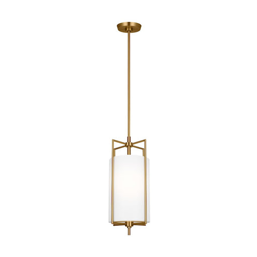 Visual Comfort Studio Perno 1 Light Hanging Shade, Brass/Silk/Blast